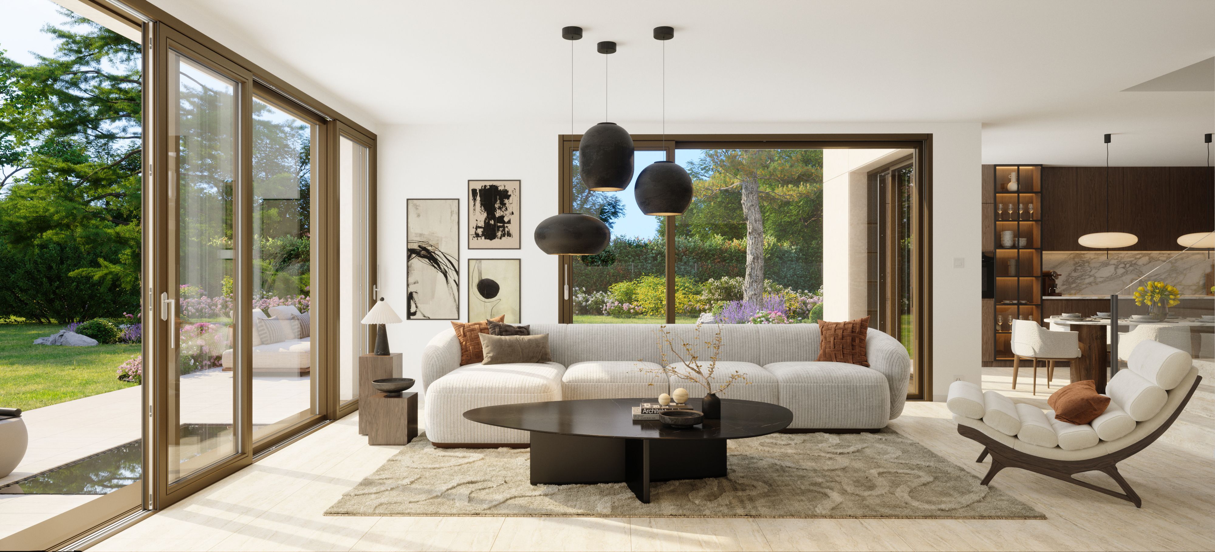 Villas Aurea Lully - vue intérieure du salon