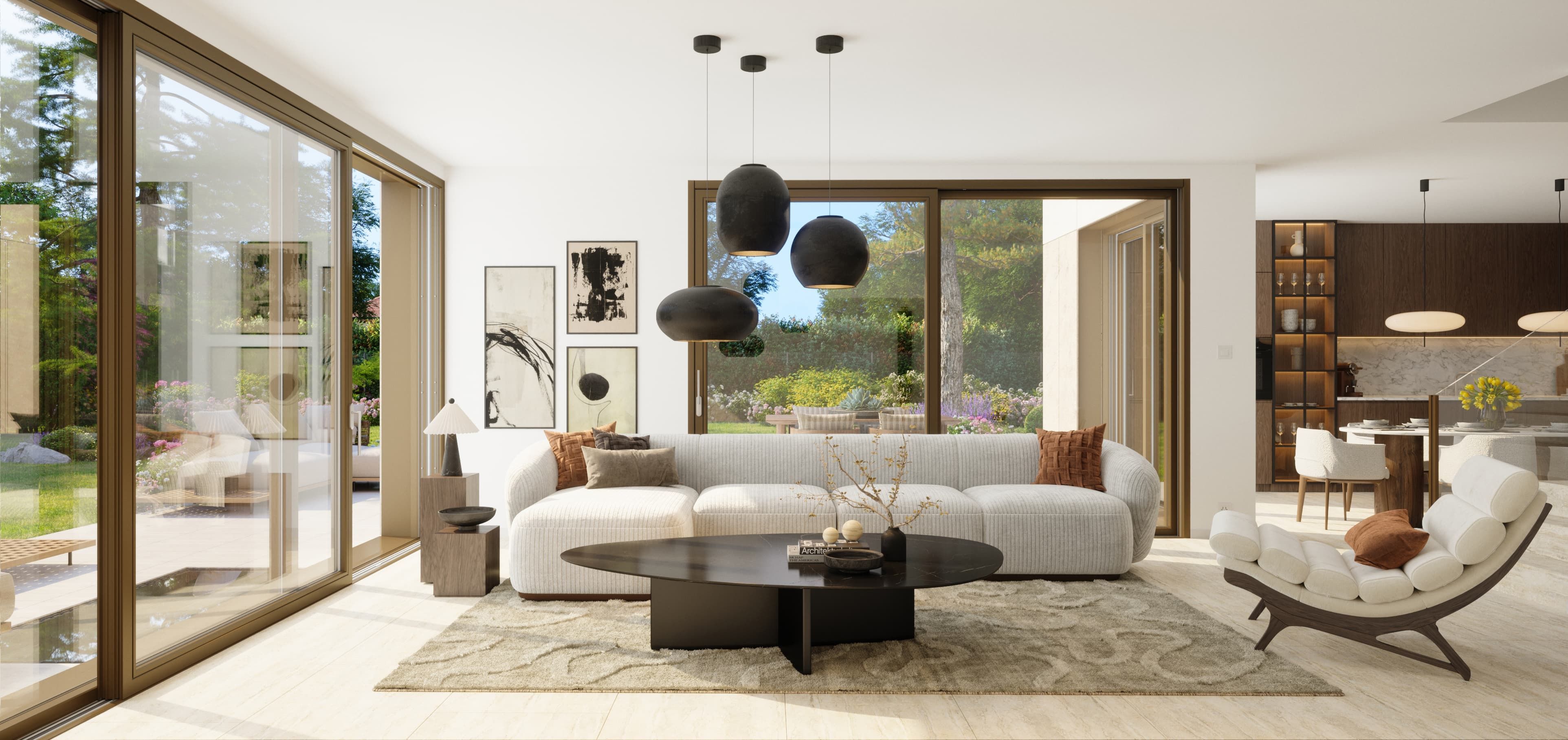 Villas Aurea Lully - vue intérieure du salon