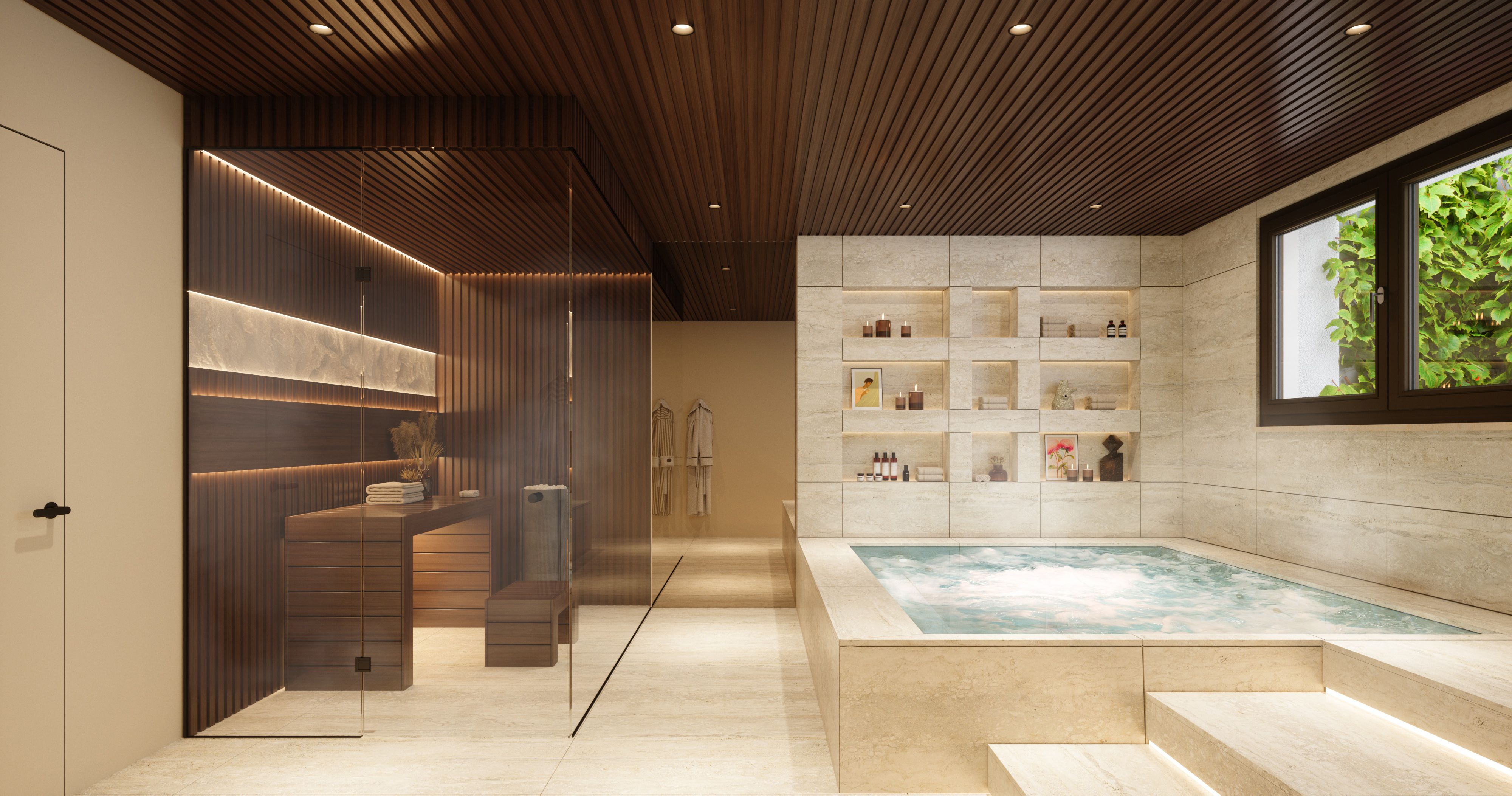 Villas Aurea Lully - intérieur avec finitions de standing, salon moderne