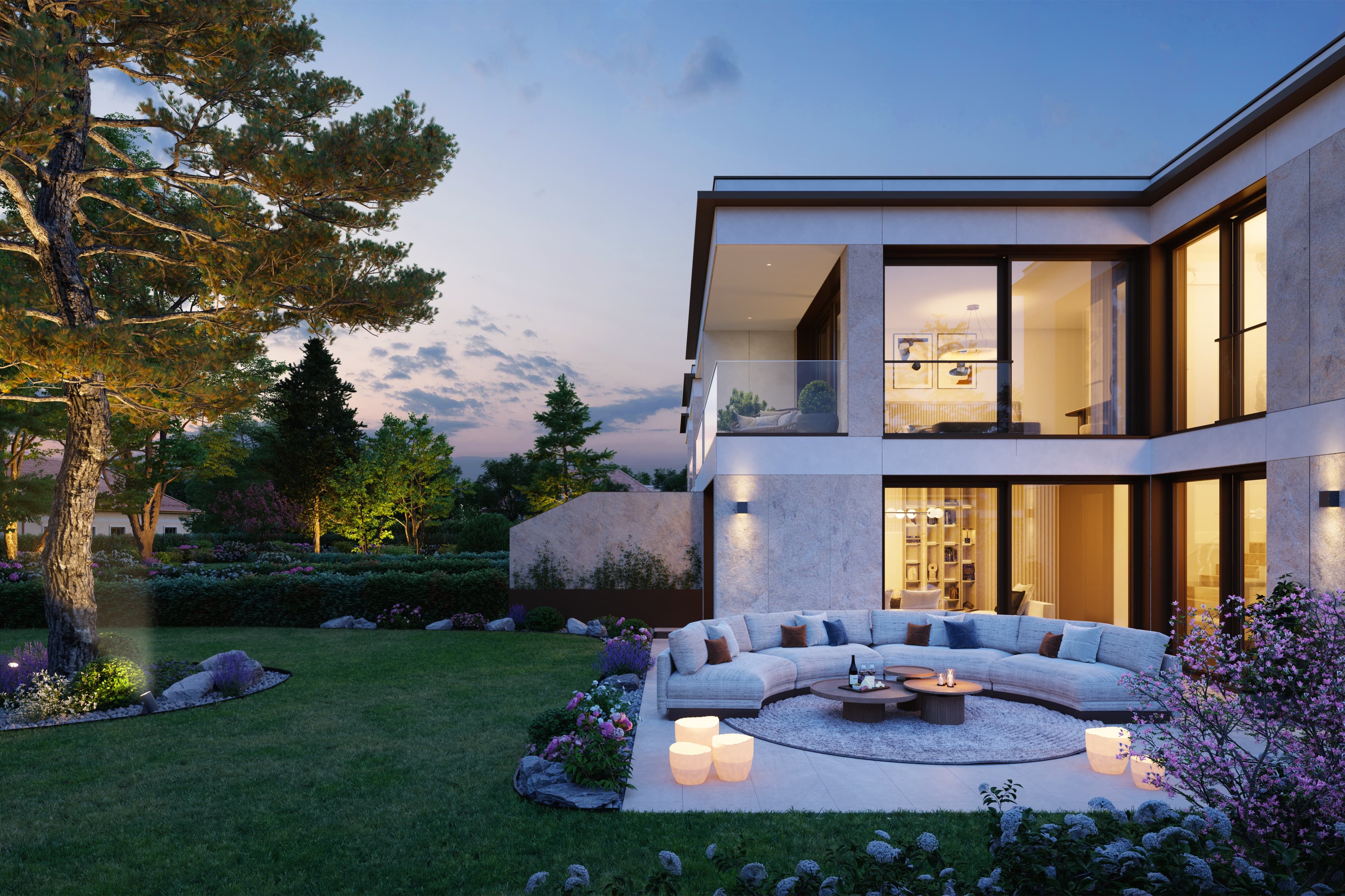 Villas Aurea Lully- vue de la facade exterieure