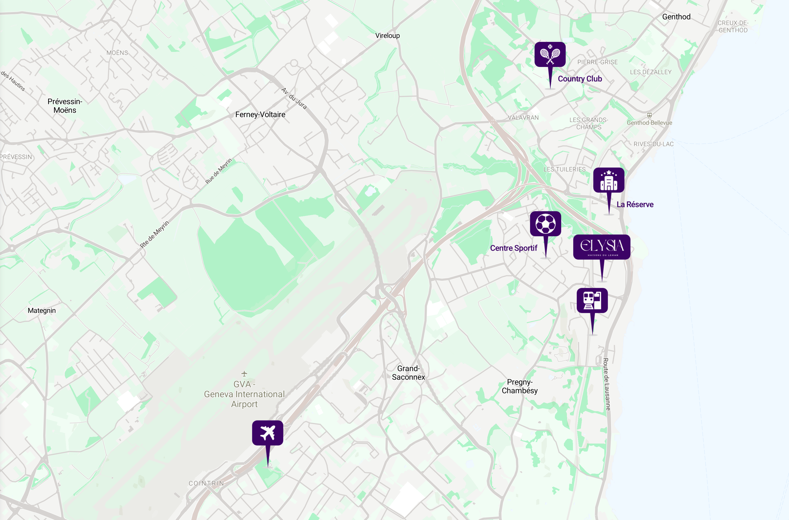 Carte locale de Lully